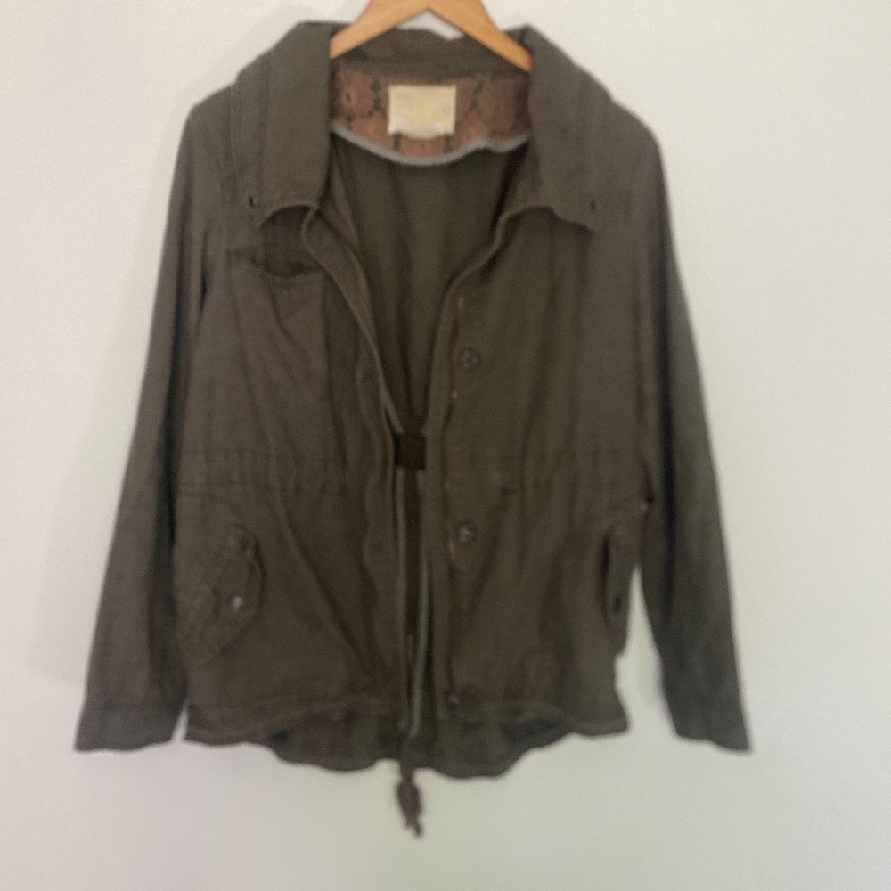 Anthro Hei Hei L Ravenna Lattice Anorak Utility Jacket